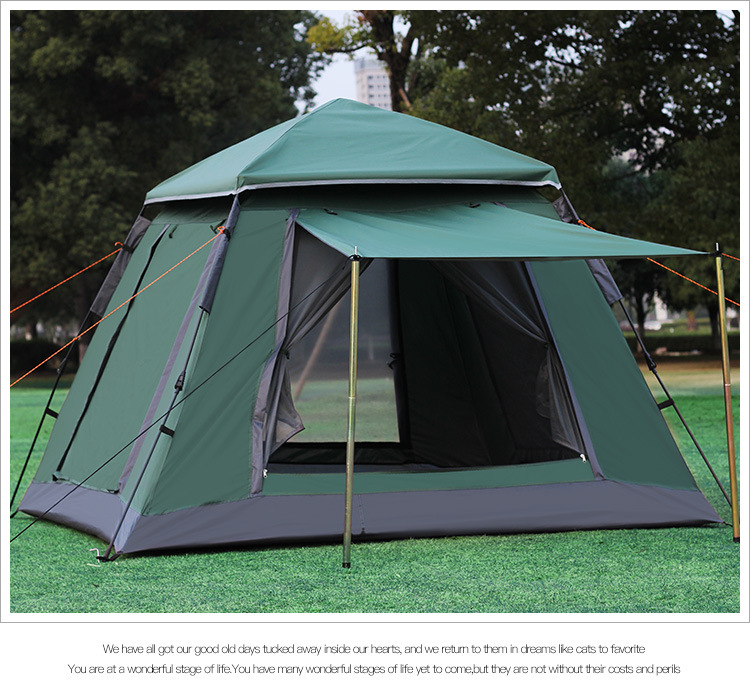 Cheap Goat Tents 4 5 people automatic spring quick opening tent New large space thickening rainstorm outdoor camping camping tent home   